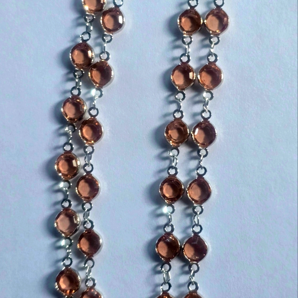 PINK ICE VERSATILE SINGLE DOUBLE TRIPLE EXTRA LONG STRAND NECKLACE